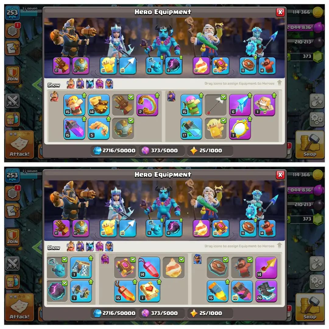 Christmas Offer 🎄 Th 18 Super Account ✨ Almost Max ✨ Heros 100-100-90-75-50🎄High Epic Equipment✨Super Quality Account
