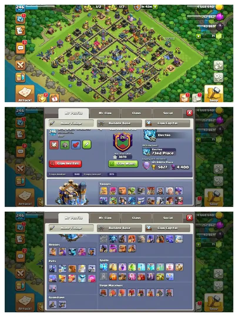 [HOT OFFER] EXP-246 ➤TH18 2 HEROS MAXED ➤MAXIMUM WALLS MAX ||7 EPICS MAX ➤HEROS- 100-105-90-80-51 ➤9 EPIC EQUIPMENT ➤NC -FREE ➤LOTS OF SKINS