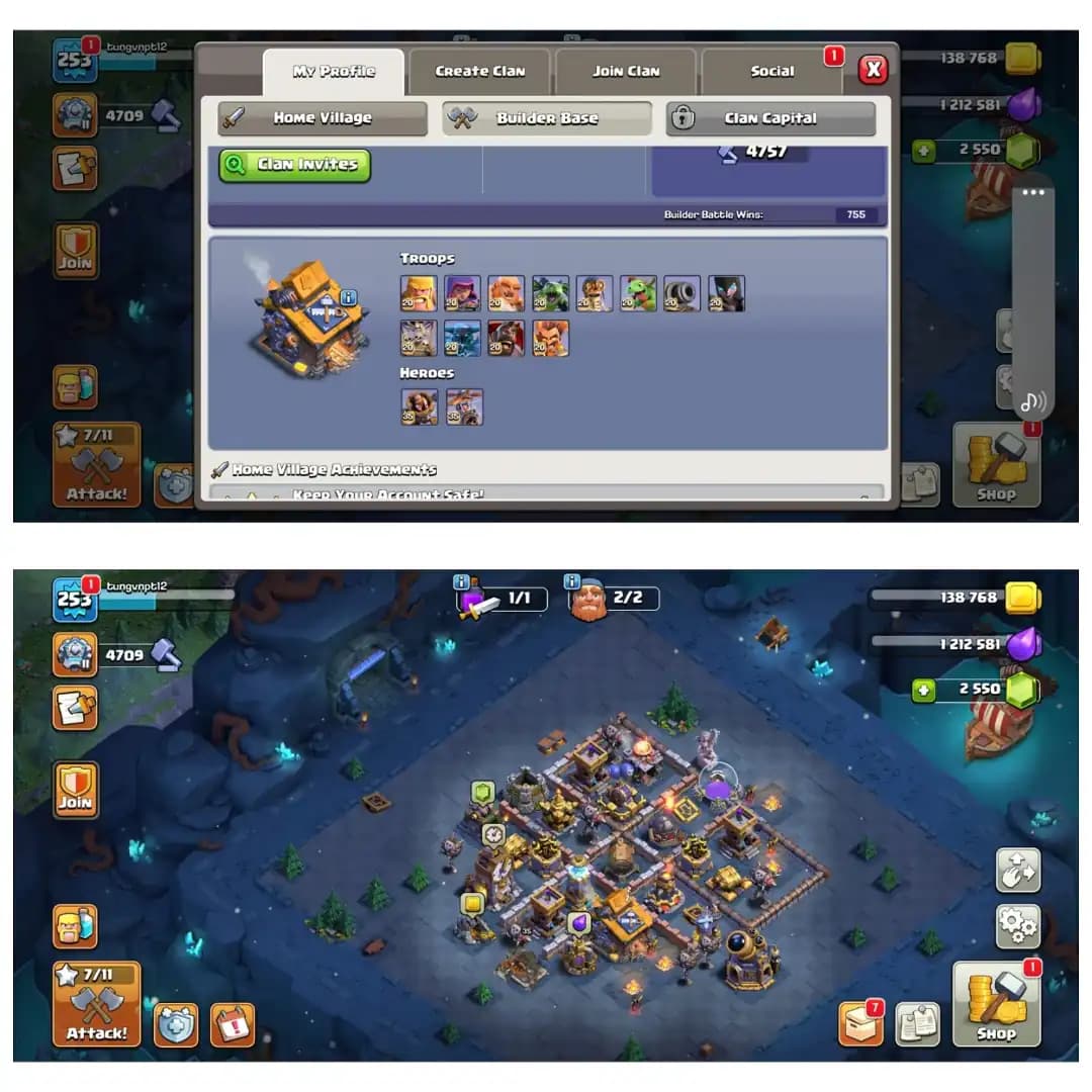 [Winter Best Offer] Th18 Fully  Max | Equipment-13-Epic Max | Wall Full Max | Defenc Almost Max | Hero-101-100-75-53 | XP-253 | NC-Yes | Full Access