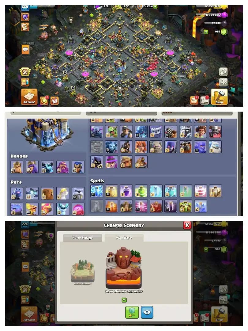 NEW OFFER 🔥 EXP-226 ➤TH18 5 HEROS MAXED ➤125x WALLS MAX || 10 EPICS MAX ➤HEROS- 105-105-95-80-55 ➤13 EPIC EQUIPMENT ➤NC -FREE ➤ MADELS-340