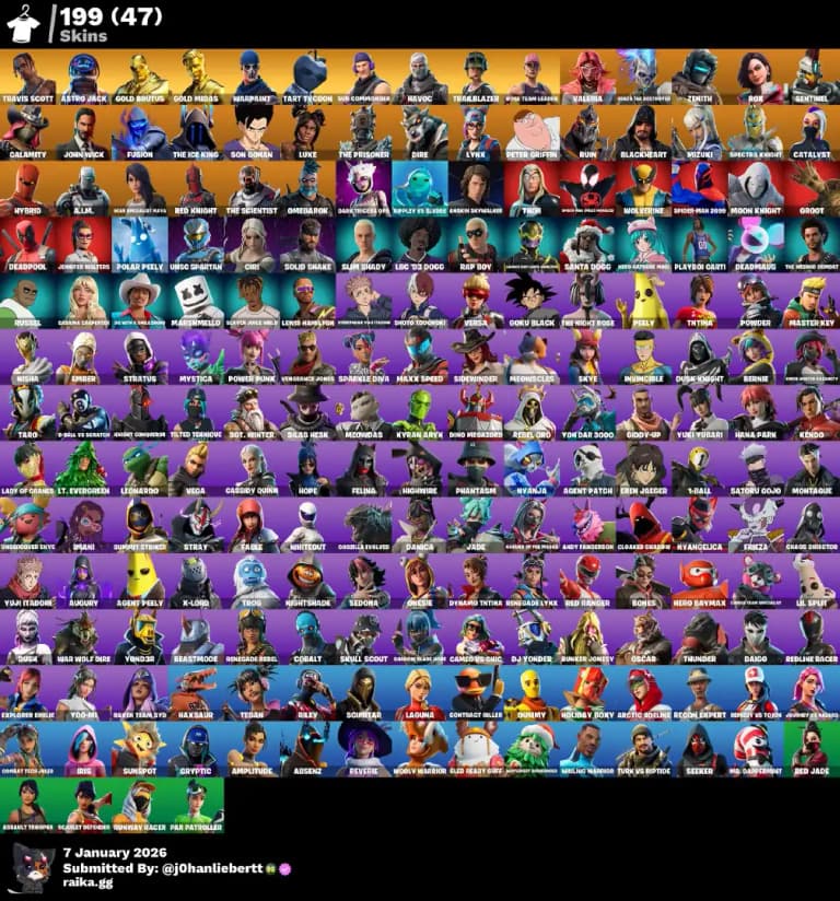🎮 [PC-PSN-XBOX] 199 skins! OG STW, Travis Scott, Astro Jack, Gold Brutus & Midas, Tart Tycoon, Sub Commander, Havoc, Trailblazer, Valeria