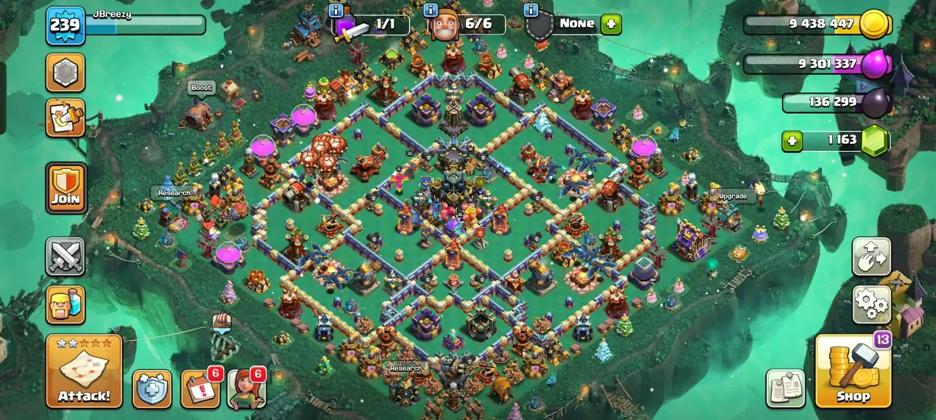 BEST OFFER✦TH 17 VERY GD ACC✦HERO|91|91|73|69|35✦ HIGH DFC AND PROFILE✦6B ✦HIGH PET SIEGE✦7 HERO SKIN✦HIGH WALL