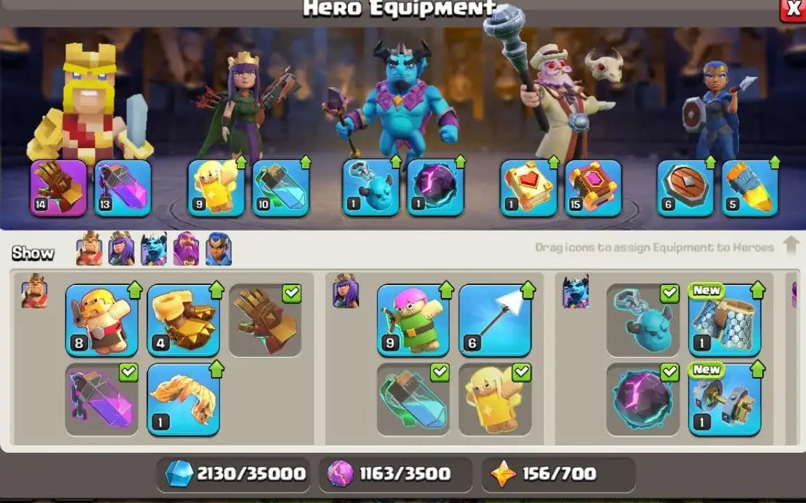 ❄️COC🚀 TH13🌟165Xp✨ (BK68,AQ70,GW50,RC19) ✨Max Defence✨ Free NameChange✨Instant Delivery 📸Check Photos❄️