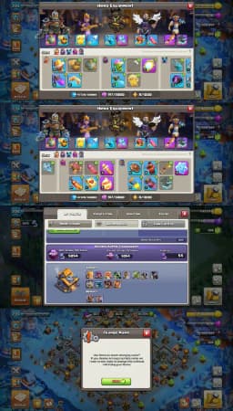 TH 18 ►[ Near Max Type]► Heroes-89/100/84/79/52] ►[4x Epic Max] ► Max Type Wall | Paid Scenery | Good Troops] Stronge DFF] ►Full Access] Xp-235