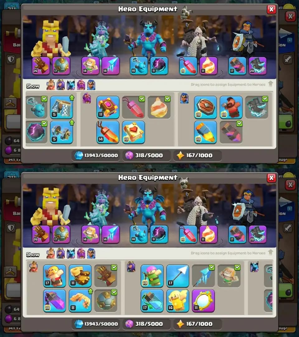 Th17 Rare Max ➤Heros [100-100-60-60-40]➤Best Heros skins ➤6Epic Equipment Max ➤Rare Scenery ➤Defance Max ➤Good Deal ➤Fast Delivery
