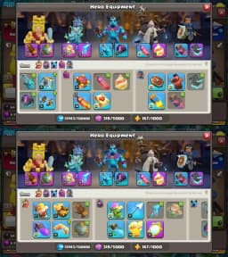 Th17 Rare Max ➤Heros [100-100-60-60-40]➤Best Heros skins ➤6Epic Equipment Max ➤Rare Scenery ➤Defance Max ➤Good Deal ➤Fast Delivery