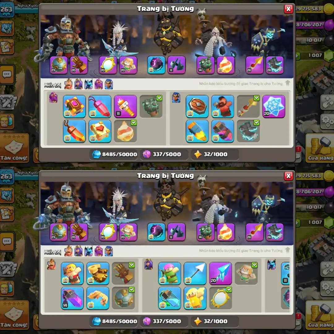 【Premium Th18 Fully Max】✪【Every Wall & Defence Max】✪5 Hero Max➾Profile Max ✪Max Equipment ✪Xp➾263 ✪Builder Base Max ✪Full Ownership ✪