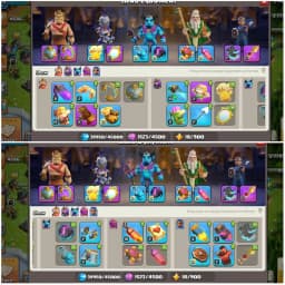 Th17 Super Account➤➤Heros:72-85-56-50-31➤➤7 Epic Equipment➤➤4 Epic Almost Max➤➤6th Builders➤➤1200 Gems➤➤Exp:209