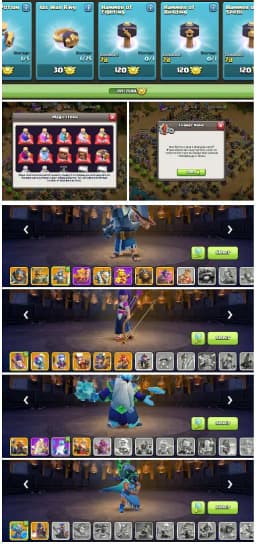 [Cheapestl TH 18 ➤3 HERO MAX ➤Max Equipments ➤Heros: 100/105/82/80/55 ➤20× Hero Skin ➤280+ Cwl Madel [QUICKLY DELIVERY]