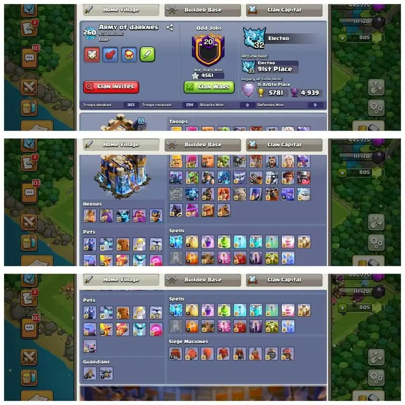 [11 Epic Equipment Max]➤➤Th18 5Heroes with wall max➤➤NC Free➤➤WS 4561➤➤NC Available➤➤Max Builder hut➤➤Exp:260 | Full Access