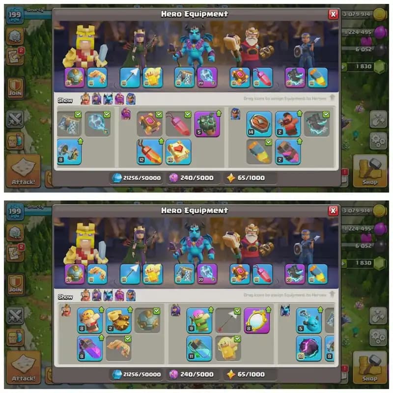 Super Deal [Th18 4Heros Max]➤➤5 Epic Equipment ➤➤Heroes 100-105-95-75-55 ➤➤Nc Available ➤➤Lots of magic items | Full Access