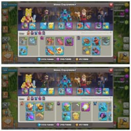 Super Deal [Th18 4Heros Max]➤➤5 Epic Equipment ➤➤Heroes 100-105-95-75-55 ➤➤Nc Available ➤➤Lots of magic items | Full Access