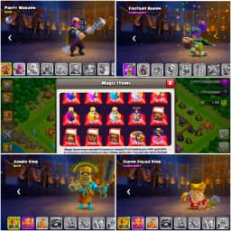 [6 EPIC 20 LVL] BEST OFFER | TH17 NEAR MAX | NC FREE | HEROES: 65-81-39-58-30 | FULL MAGIC ITEMS | GOLDEN WALL | HIGH DFC | XP-150 | FULL ACCESS