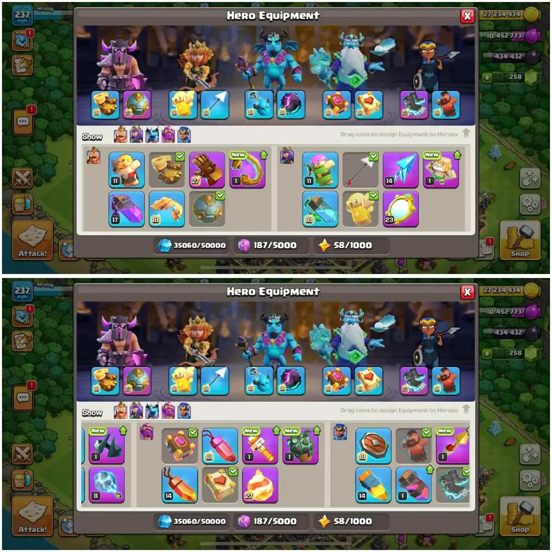 TH 18 DEFENCE MAX ACC✦5 HERO MAX✦4 EPIC MAX 1 23 L✦NC FREE✦PET MAX TIPE✦ SIEGE MAX✦VERY GOOD ACC