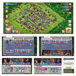 th-18 Fully Max _ Max heros: 105 105 95 80 55 _ 8x Equipment Max _ Max Wall _ war star 5010 _ Xp-269 _ gems 3552 _ NC 500 _ builder Full max