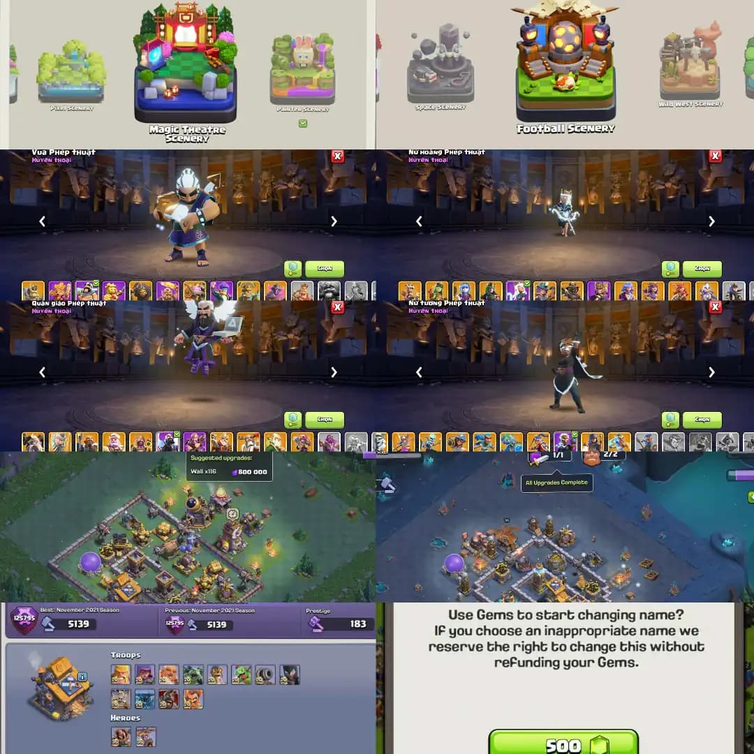 【Wall Max Type➾Defence Max】➢Th18 Near Max➢【Hero➾100/105/61/80/53】➢Gear 9 Epic Max➢Rare Account➢Full Ownership➢Instant Delivery➢