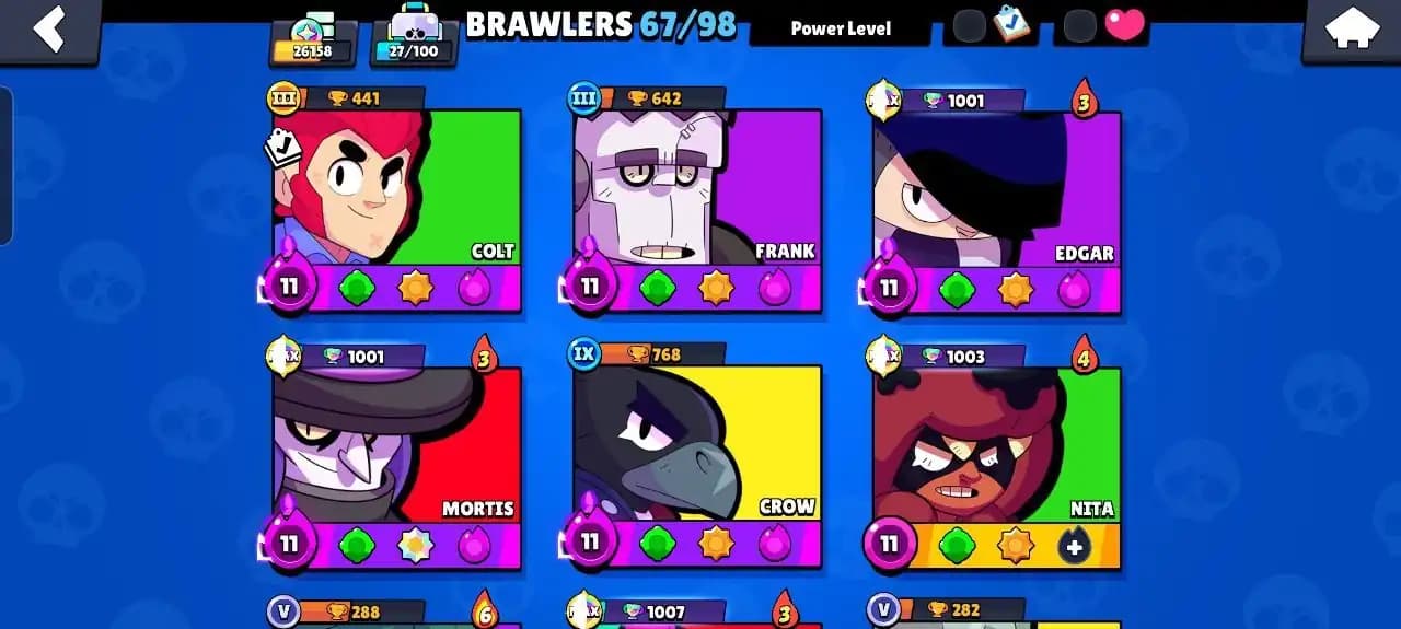 BS🚀 26158 Trophies 🔥150 Premium Skins🔥5Hypercharged🔥5Max Brawlers 🔥BRAWLER 67🔥INSTANT DELIVERY🚚