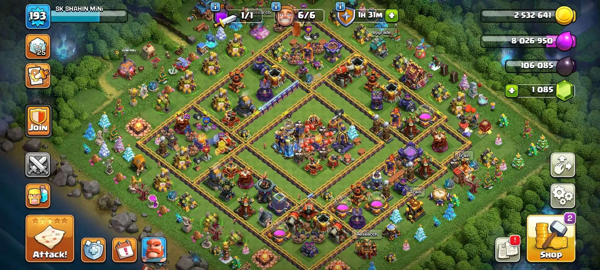 [Old Obstacles] [Rare] Th18 Near Max | Golden Wall | Heroes: 86-89-60-65-33 | 2606 Ws | High Profile | All Epic | Nc Yes | Old Tree | Full Access