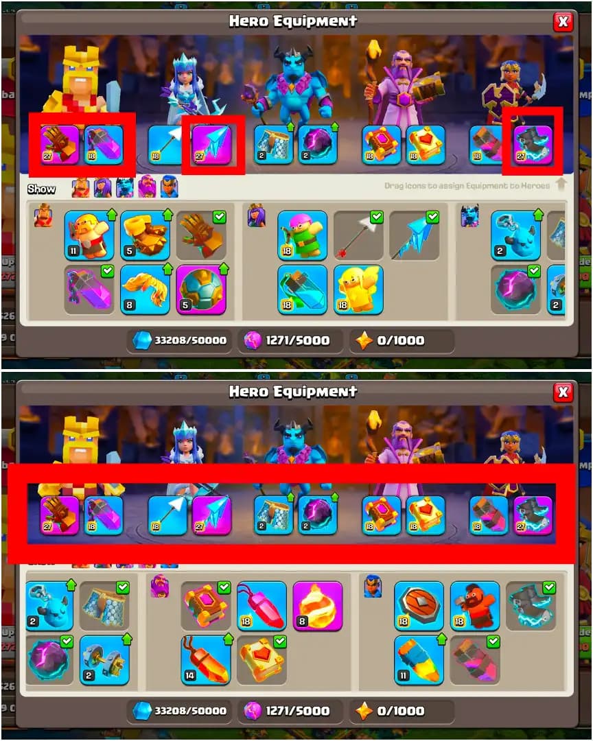 [Super Best Deal] [3 Epic Max+Others High] Th18 Near Max | Heroes: 95-92-60-63-41 | Huge Tree | Golden Wall | B.B Almost Max | Xp-217 | 7x Skin