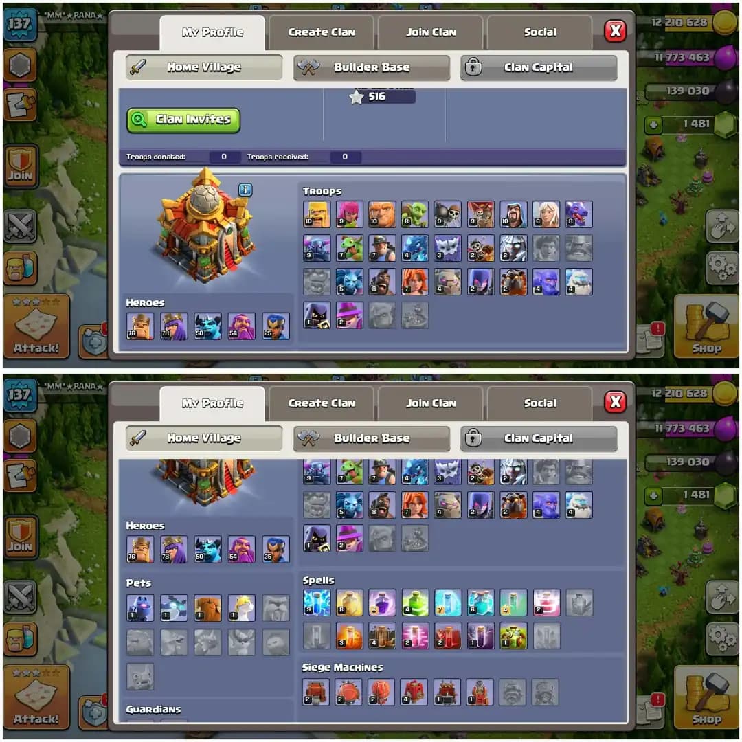 BOOM OFFER❤️‍🔥TH 16 BEST ACC❤️‍🔥HERO|76|78|50|54|25❤️‍🔥NC YES❤️‍🔥 WOW WALL DFC❤️‍🔥VERY HIGH EPIC ❤️‍🔥4 PET 6 SIEGE❤️‍🔥4 HERO SKIN❤️‍🔥