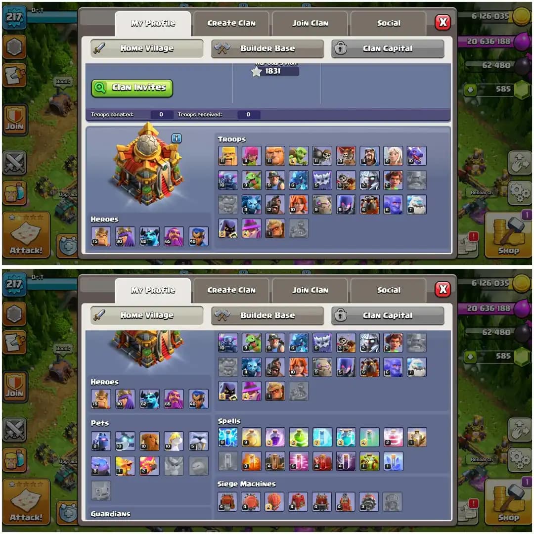 VERY BEST DEAL✦TH 16 AWESOME ACC✦HERO|75|90|62|65|40✦HIGH EPIC✦MAX TIPE DFC✦HIGH PET✦ SIEGE WOW✦6B✦EVERITHING GD