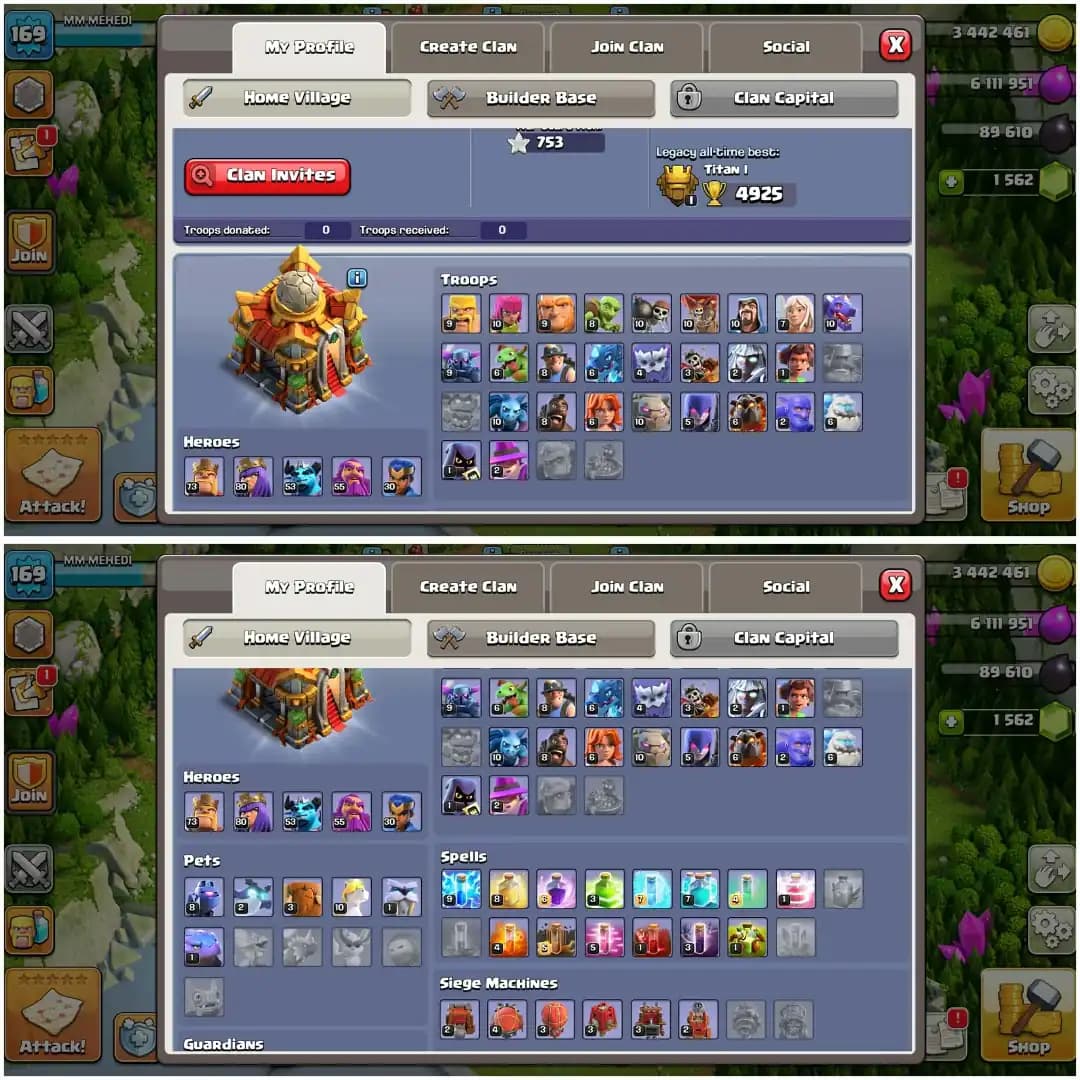 SUPER CHEAP✦TH 16 AWESOME ACC✦HERO|73|80|53|55|30✦HIGH EPIC✦NC YES✦HIGH DFC✦GOOD PROFILE✦6B✦6 PET 6 SIEGE