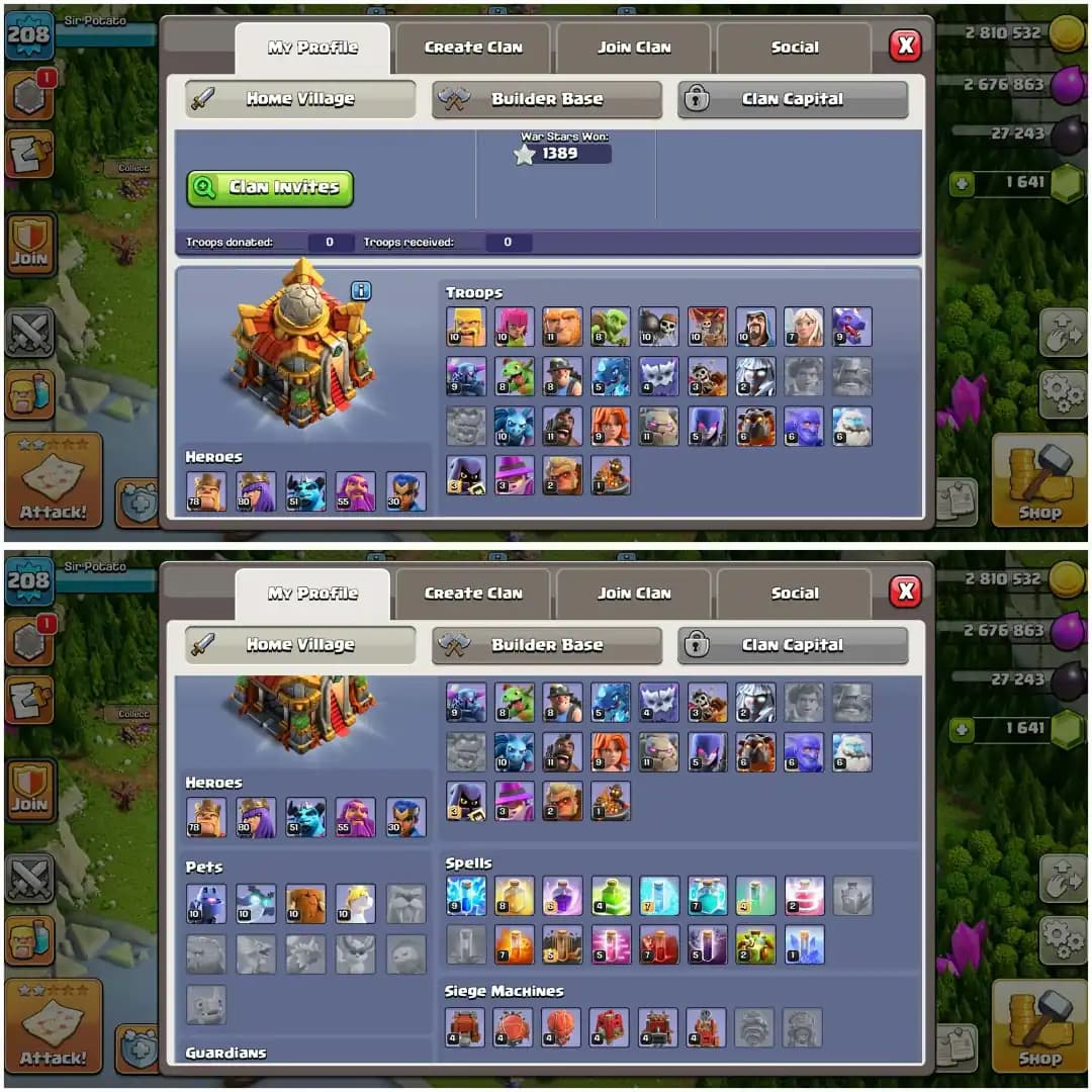 MOST SELLING TH 16 ACC✦NC YES ✦BUILDER APP MAX✦HERO|78|80|51|55|30✦BUILDER BASE MAX✦GD DFC✦WOW PROFILE✦HIGH EPIC✦ 7X HERO SKIN✦6B✦HIGH PET AND SIEGE