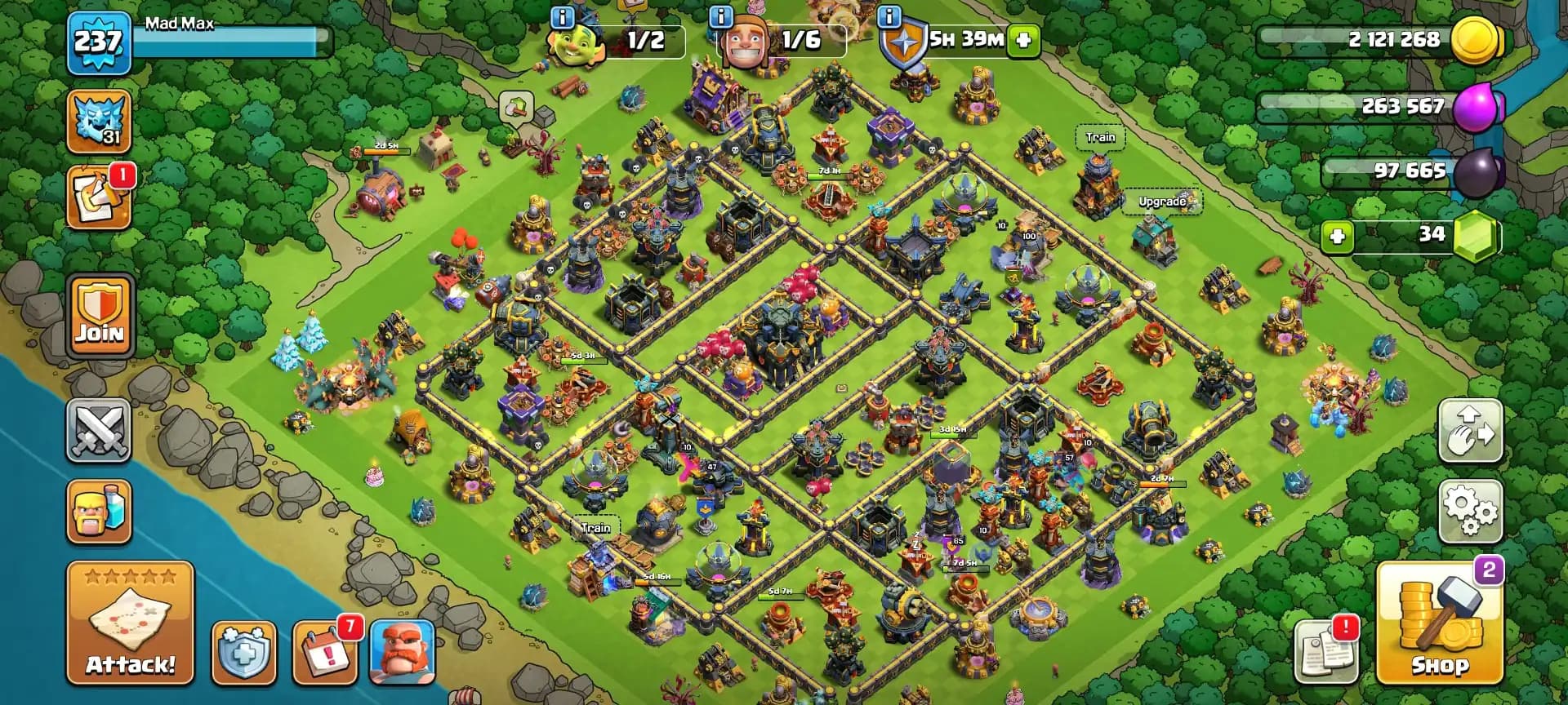 [4 EPIC MAX] TH17 ALMOST MAX [SB+FA+EB+RS MAX] [[MAX WALL]] HEROES: 96-100-57-65-47 | MAX DFC | HIGH PROFILE | READY FOR TH18 | XP-237 | 517 MEDALS