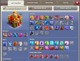 [High Hero] Th16 Great Account | 6 Builder | Heroes: 72-78-50-54-21 | Nc-500 | 6x Skin | Epic: SB-21/GG-12/FB-12/RS-16 | Joss Troops | Full Access