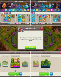 [NC FREE] TH17 Near Max [MAX EQUIPMENT] High Heroes: 90-90-58-65-40 | Purpel Wall | B.B Almost Max | Xp-207 | 7x Skin | High Dfc | Full Access