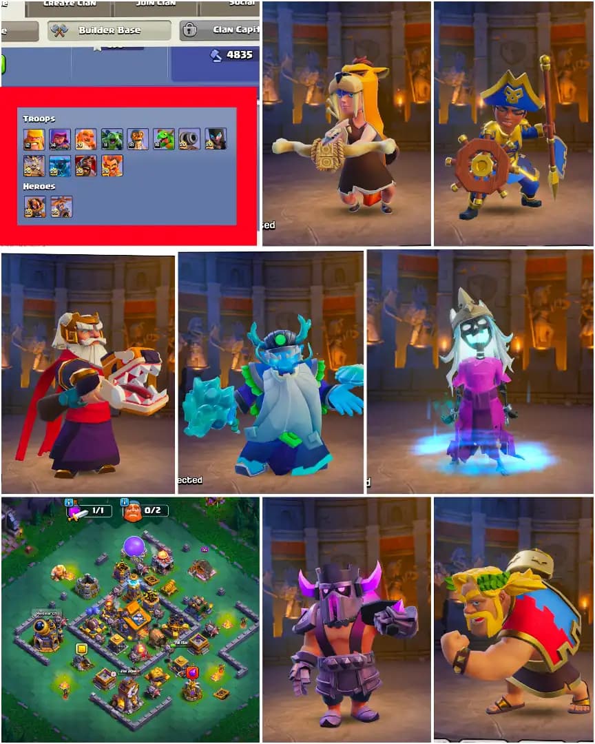 [NC FREE] TH17 Near Max [MAX EQUIPMENT] High Heroes: 90-90-58-65-40 | Purpel Wall | B.B Almost Max | Xp-207 | 7x Skin | High Dfc | Full Access