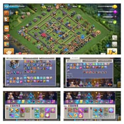 Th 18 very close max || heros 105 105 92 79 55 || pets max Equipment max || Wall Max Type || High Profile || XP 250 || full access || buyer email