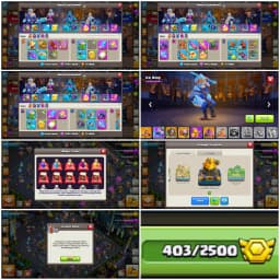 EXP- 228 ➤TH18 NEAR MAX➤4 HEROS ➤6 EPIC MAX || HEROS- 105-105-66-80-55 ➤13 EPIC EQUIPMENT ➤ NC- 1500➤ MADEL- 403 ➤LOTS OF SKINS