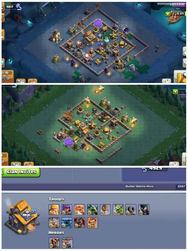 [Builder's Apprentice Max]➤➤Th18 5 Heros Max➤➤5200 Gems➤➤989 Cwl Medals➤➤14 Epic 11 Epic Almost Max➤➤Loaded Gp➤➤Free Nc