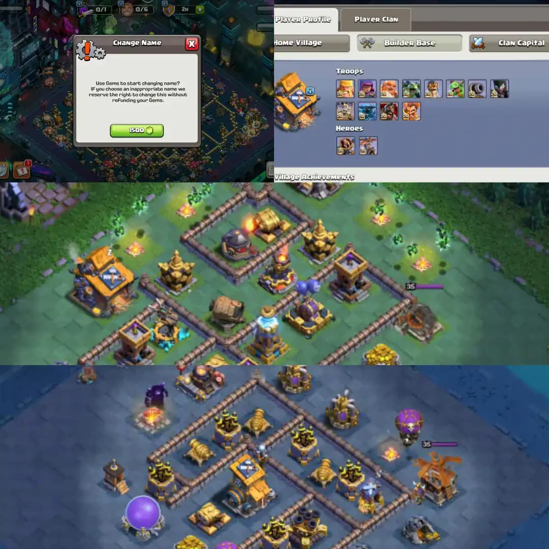 [Ready To Th18]➤Th17 Max 100%➤[5 Hero Max]➤[All Equipment Full Max]➤Xp➾277➤Builder Base Max➤Nc Available➤Full Ownership➤