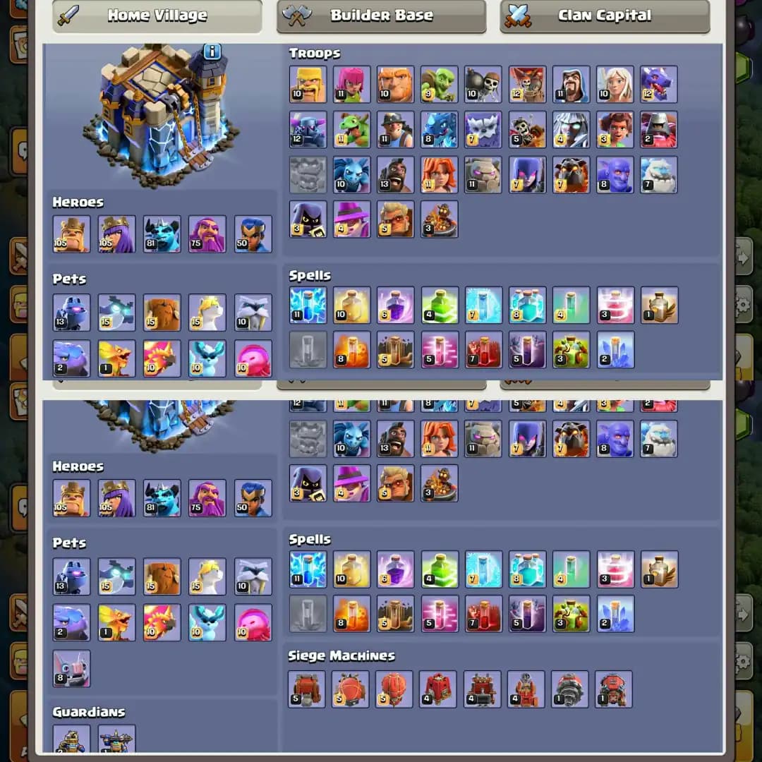 [All Wall Max]✪Th18 Near Max✪[Hero➾105/105/80/75/50]✪[Global Rarest Equipment Max]✪Very Rare Account✪Full Ownership✪
