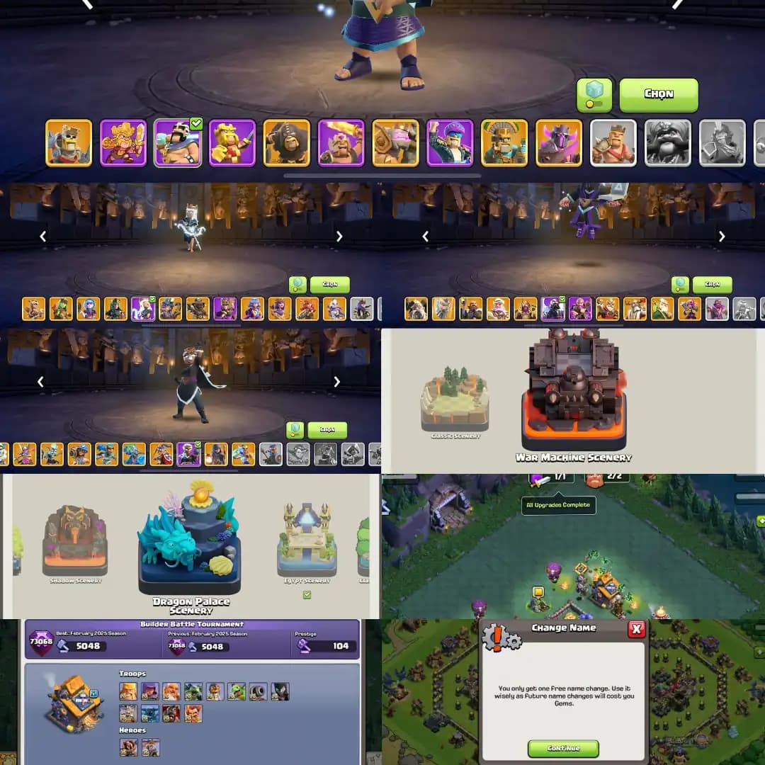 【Premium Th18 Max 100%】✦【All Equipment Max 100%】✦Hero➾105/105/95/80/55✦Everything Max Out✦XP➾263✦Full Ownership✦