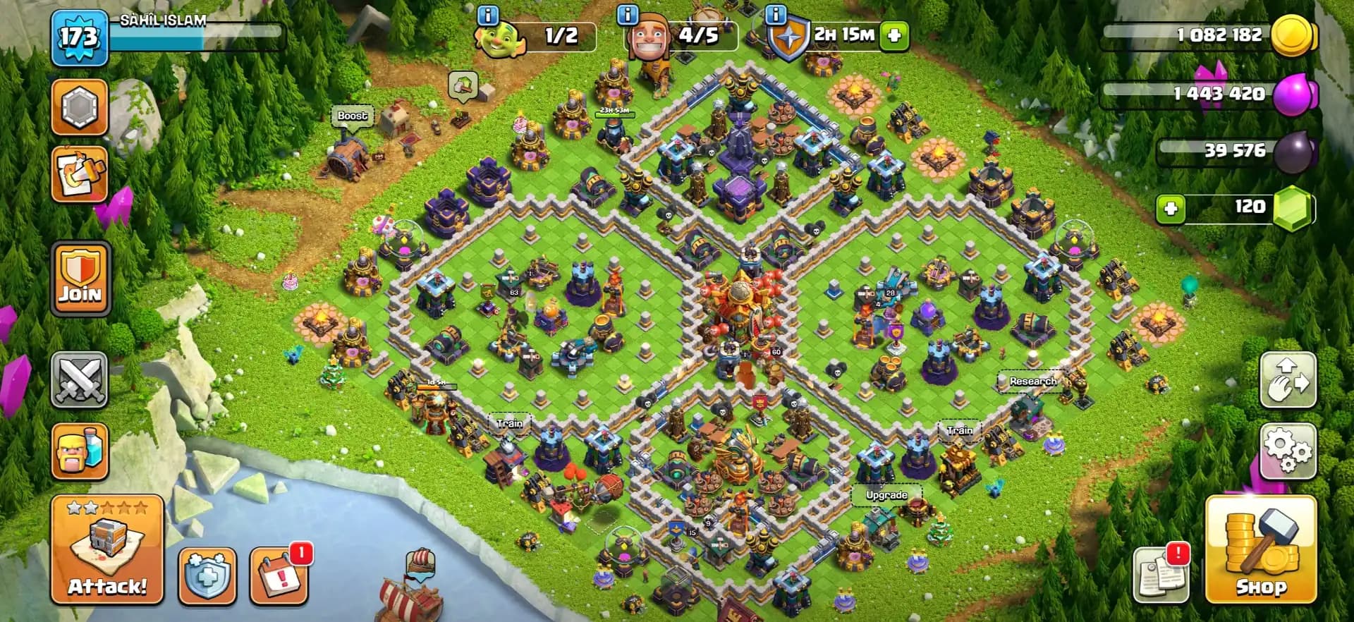 [Cheapest Offer] Th16 Great Donation | Strong Defence | Heroes: 60-63-44-28-15 | Xp-173 | 819 Ws | Good Pets | Siege + Troops Unlock | Fulk Access