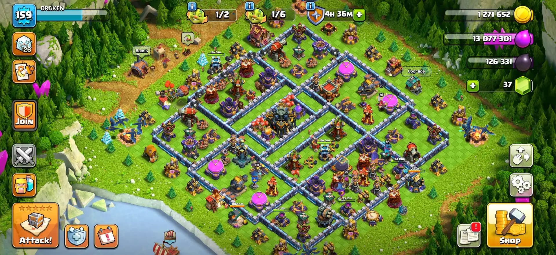 [Best Deal] Th17 Great Account [4 Epic Lvl 23] [Nc Free] Heroes: 55-70-30-36-20 | High Defence | Profile Unlock | Xp-159 | Blue Wall | Full Access