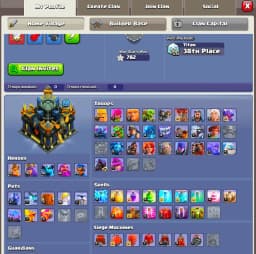 [Best Deal] Th17 Great Account [4 Epic Lvl 23] [Nc Free] Heroes: 55-70-30-36-20 | High Defence | Profile Unlock | Xp-159 | Blue Wall | Full Access