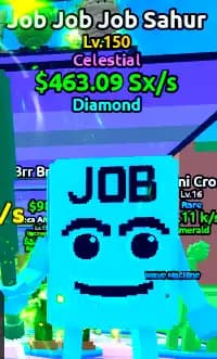 🌊ESCAPE TSUNAMI🌌 [Celestial Diamond Job Sahur] Level MAX♨️ Money 463Sx/s💰