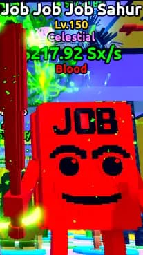 🌊ESCAPE TSUNAMI🌌 [Celestial Blood Job Sahur] Level MAX♨️ Money 217Sx/s💰