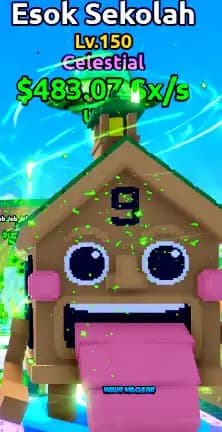 🌊ESCAPE TSUNAMI🌌[Celestial UFO Esok Sekolah Level MAX♨️Money 483Sx/s💰