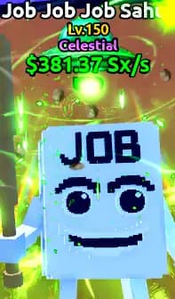 🌊ESCAPE TSUNAMI🌌 [Celestial UFO Job Sahur] Level MAX♨️ Money 381Sx/s💰