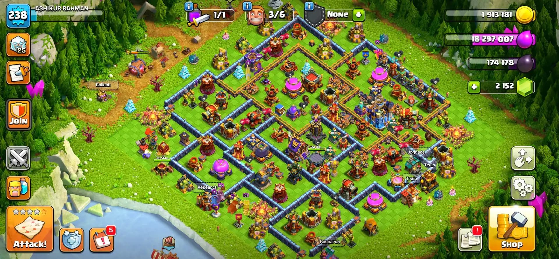 [B.B MAX] TH18 NEAR MAX | GG-MAX | 2576 WS | ALL EPIC | HEROES: 84-98-71-71-45 | 2150 GEMS | NC YES | XP-238 | ALL EPIC | HIGH DFC | BEST PROFILE