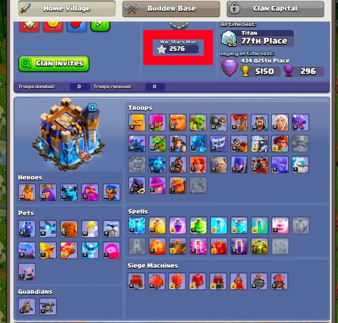 [B.B MAX] TH18 NEAR MAX | GG-MAX | 2576 WS | ALL EPIC | HEROES: 84-98-71-71-45 | 2150 GEMS | NC YES | XP-238 | ALL EPIC | HIGH DFC | BEST PROFILE