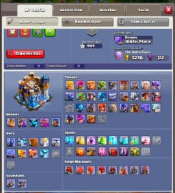 [1 EPIC MAX +3 EPIC 26 LVL +3 EPIC 20 LVL] TH18 NEAR MAX [4000 GEMS] HEROES: 81-81-54-50-37 | MAX TYPE DFC | HIGH WALL | 900 MEDALS | NC YES | BEST DL