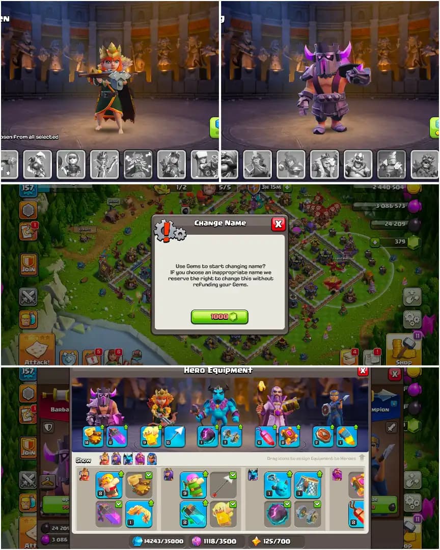 [SUPER CHEAP] TH17 BEST DONATION ➤902 WS ➤XP-156 ➤6X PETS ➤HEROES: 57-64-33-34-5 ➤5X SIEGE ➤STRONG DFC ➤FULL ACCESS ➤GD TROOPS