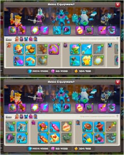 [1200+ Cwl Medals] Th16 Near Max [Best Deal] Nc Yes | Heroes: 83-86-60-60-36 | 2300 Gems | Golden Wall [E Epic 20+ Lvl] Full Access | Joss Profile