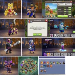 [OLD OBSTACLES] TH18 NEAR MAX | PURPLE WALL | XP-227 | HEROES: 82-88-62-65-37 | NC YES | 1962+WS [ALL EPIC AVL] 8X SKIN | 2050 GEMS | FULL ACCESS